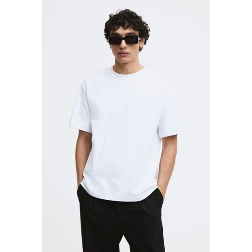 H & M - T-shirt Loose Fit - Biały H & M XS H&M
