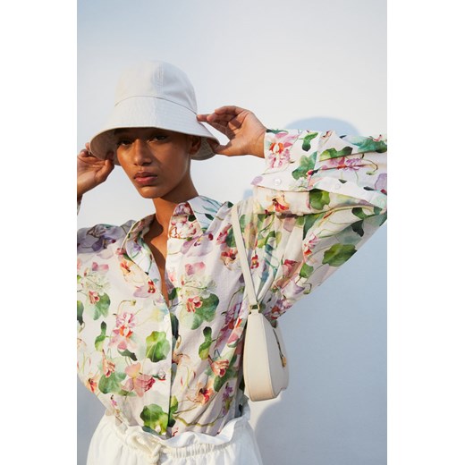 H & M - Koszula z lyocellem - Beżowy ze sklepu H&M w kategorii Koszule damskie - zdjęcie 169592589