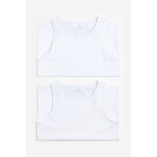 H & M - Koszulka Regular Fit 2-pak - Biały ze sklepu H&M w kategorii T-shirty męskie - zdjęcie 169592616