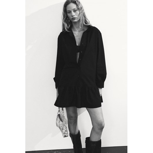 H & M - Popelinowa szmizjerka - Czarny ze sklepu H&M w kategorii Sukienki - zdjęcie 169592679