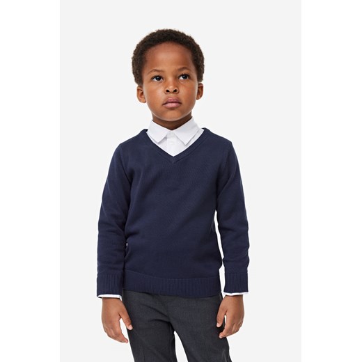H & M - Szkolny sweter - Niebieski ze sklepu H&M w kategorii Swetry chłopięce - zdjęcie 169592895