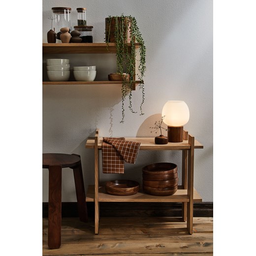 H & M - Lampa stołowa z drewna i szkła - Pomarańczowy ze sklepu H&M w kategorii Lampy stołowe - zdjęcie 169592986