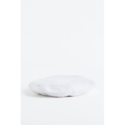 H & M - Beret o wyglądzie szydełkowej robótki - Biały ze sklepu H&M w kategorii Berety damskie - zdjęcie 169593288
