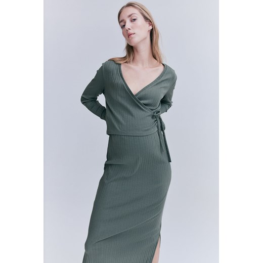 H & M - MAMA Komplet 2-częściowy z topem i spódnicą - Zielony ze sklepu H&M w kategorii Odzież ciążowa - zdjęcie 169593289