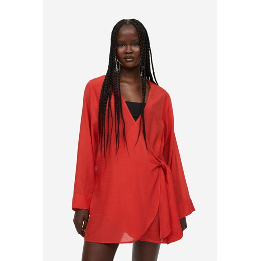 H & M - Kopertowa sukienka plażowa - Czerwony H & M XS H&M