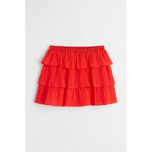 H & M - Falbaniasta spódnica mini - Czerwony ze sklepu H&M w kategorii Spódnice - zdjęcie 169593739