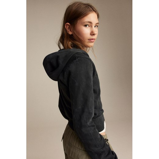 H & M - Rozpinana bluza z kapturem - Szary ze sklepu H&M w kategorii Bluzy dziewczęce - zdjęcie 169593758