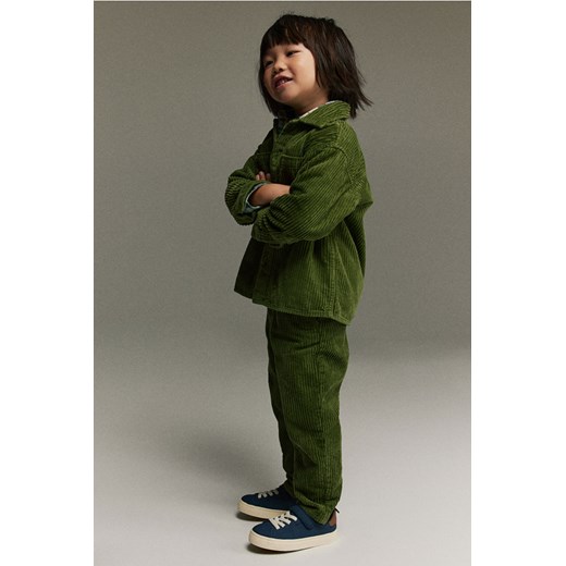 H & M - Sztruksowe spodnie - Zielony ze sklepu H&M w kategorii Spodnie chłopięce - zdjęcie 169593779