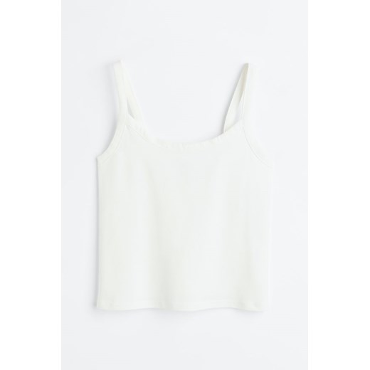 H & M - Bawełniana koszulka - Biały ze sklepu H&M w kategorii Bluzki damskie - zdjęcie 169593838