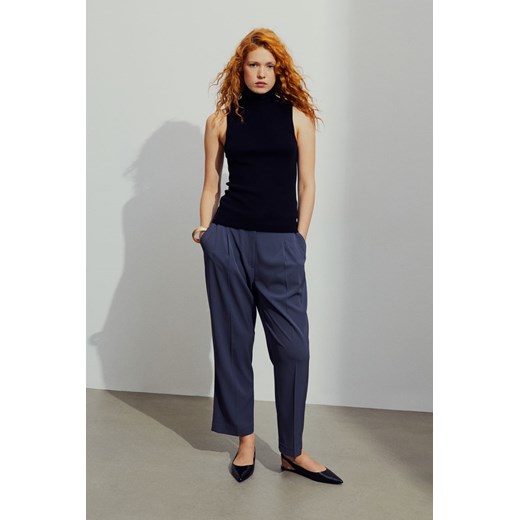 H & M - Eleganckie spodnie z wysokim stanem - Szary H & M 48 H&M