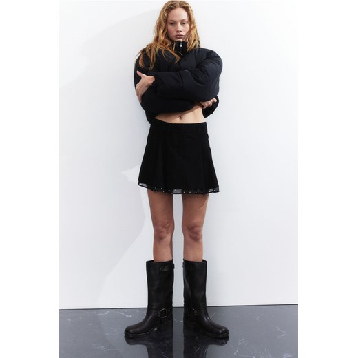 H & M - Plisowana spódniczka mini - Czarny ze sklepu H&M w kategorii Spódnice - zdjęcie 169593969
