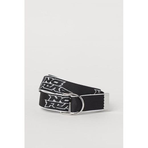 H & M - Pasek w żakardowy wzór - Czarny ze sklepu H&M w kategorii Paski damskie - zdjęcie 169594025