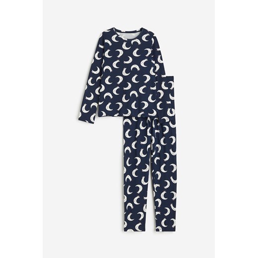 H & M - Dżersejowa piżama z bawełny - Niebieski ze sklepu H&M w kategorii Piżamy dziecięce - zdjęcie 169594097