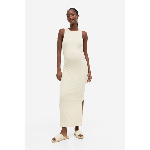 H & M - MAMA Sukienka w prążki - Beżowy H & M XL H&M