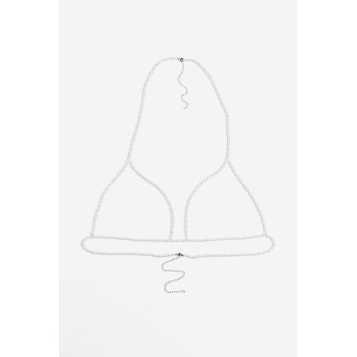 H & M - Koralikowa biżuteria na ciało - Biały ze sklepu H&M w kategorii Pierścionki - zdjęcie 169594316