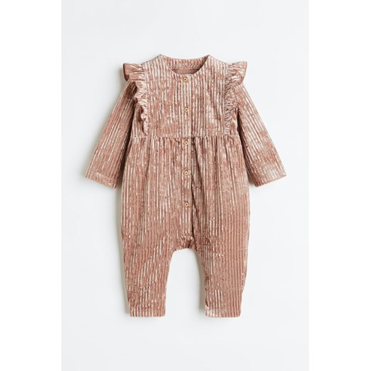H & M - Kombinezon z dzianiny dresowej - Brązowy H & M 92 (1½-2Y) H&M