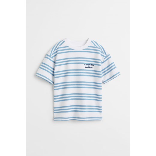 H & M - T-shirt z haftem - Niebieski ze sklepu H&M w kategorii T-shirty chłopięce - zdjęcie 169594399