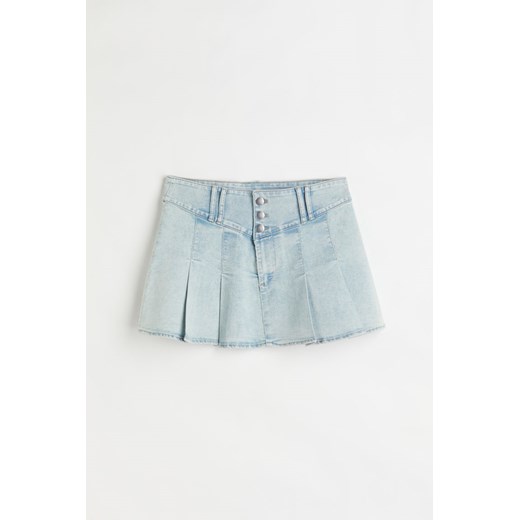 H & M - Spódnica dżinsowa z zakładkami - Niebieski ze sklepu H&M w kategorii Spódnice - zdjęcie 169594536