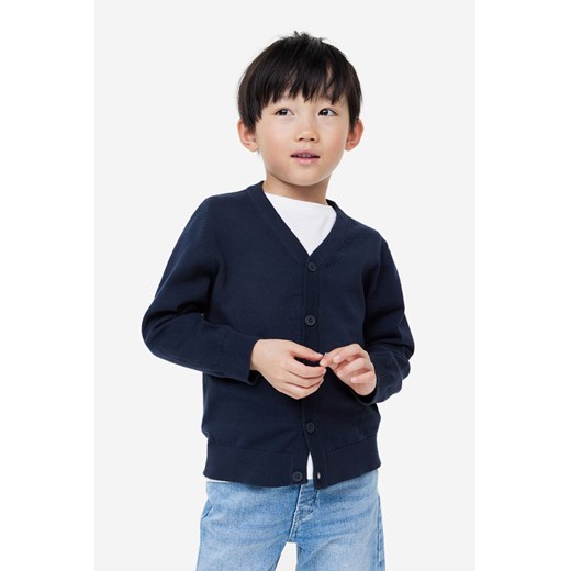 H & M - Kardigan z cienkiej bawełny - Niebieski ze sklepu H&M w kategorii Swetry chłopięce - zdjęcie 169594558