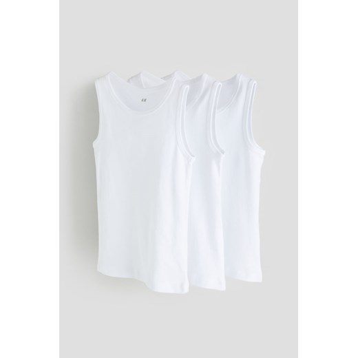 H & M - Koszulka 3-pak - Biały ze sklepu H&M w kategorii Podkoszulki dziecięce - zdjęcie 169594586