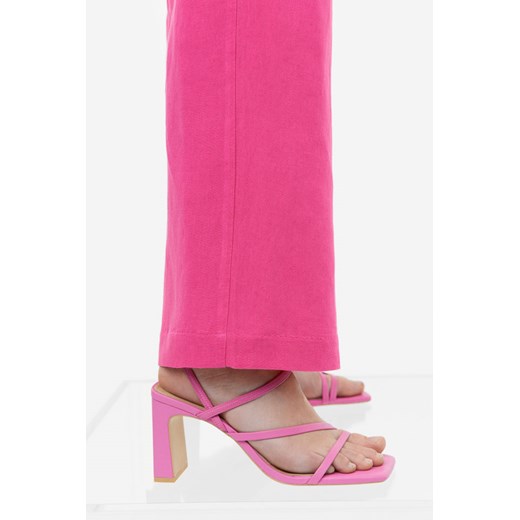 Sandały damskie H & M różowe na szpilce bez zapięcia 