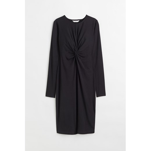H & M - MAMA Drapowana sukienka dżersejowa - Czarny ze sklepu H&M w kategorii Sukienki ciążowe - zdjęcie 169594687