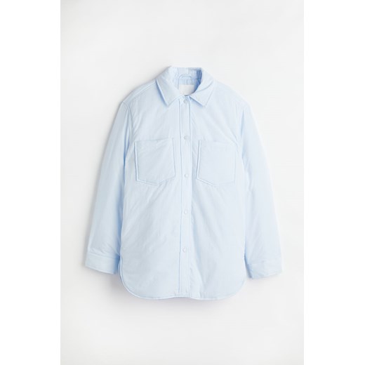 H & M - Nylonowa kurtka koszulowa oversize - Niebieski ze sklepu H&M w kategorii Kurtki damskie - zdjęcie 169594808