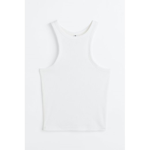 H & M - Krótka koszulka - Biały ze sklepu H&M w kategorii Bluzki damskie - zdjęcie 169595196