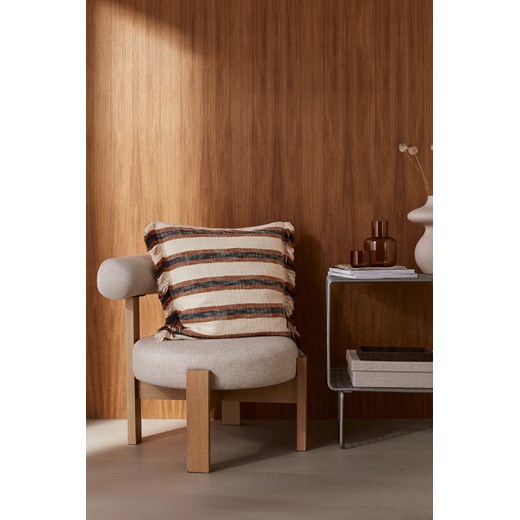 H & M - Poszewka na poduszkę zdobiona frędzlami - Beżowy H & M 50x50 H&M