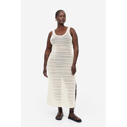 H & M - Sukienka o wyglądzie szydełkowej robótki - Beżowy ze sklepu H&M w kategorii Odzież plażowa - zdjęcie 169595458