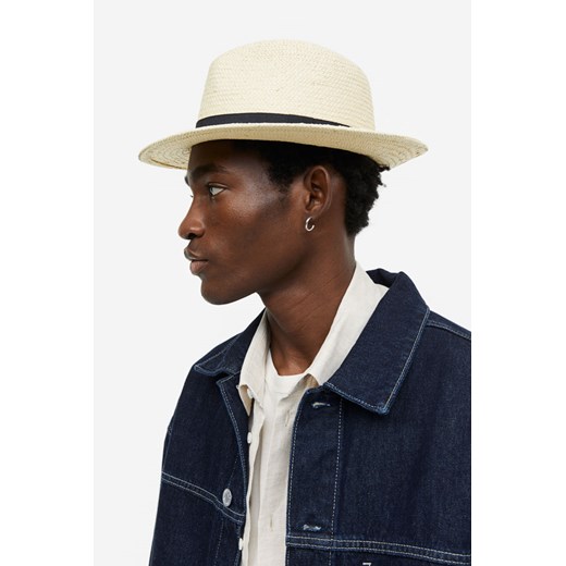 H & M - Kapelusz'słomkowy - Biały H & M S H&M