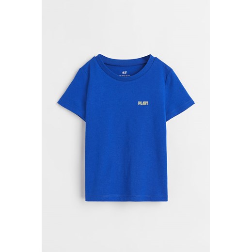 H & M - Bawełniany T-shirt - Niebieski ze sklepu H&M w kategorii T-shirty chłopięce - zdjęcie 169595546