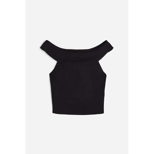 H & M - Top z odkrytymi ramionami - Czarny ze sklepu H&M w kategorii Bluzki damskie - zdjęcie 169595576