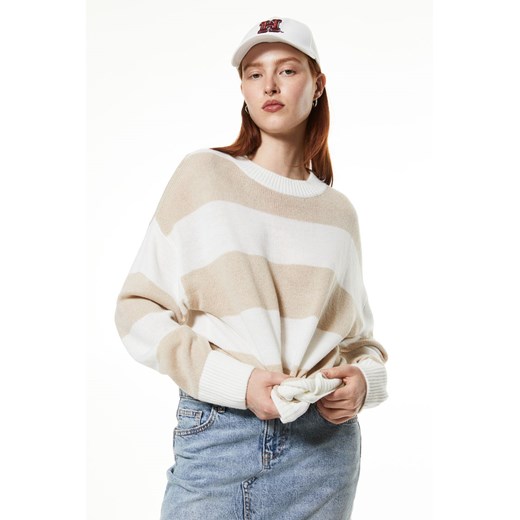 H & M - Żakardowy sweter - Beżowy H & M XXS H&M