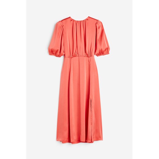 H & M - Marszczona sukienka - Czerwony H & M M H&M