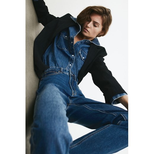 H & M - Slim High Jeans - Niebieski ze sklepu H&M w kategorii Jeansy damskie - zdjęcie 169595797
