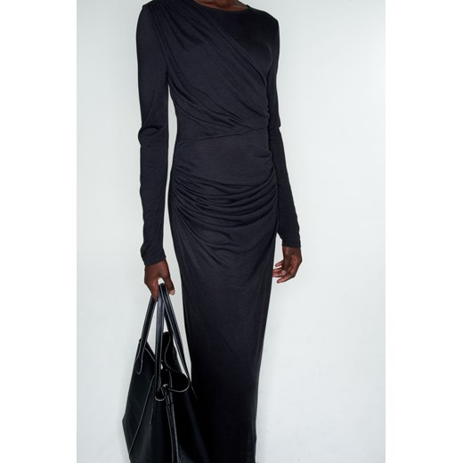 H & M - Drapowana sukienka dżersejowa - Czarny ze sklepu H&M w kategorii Sukienki - zdjęcie 169595839