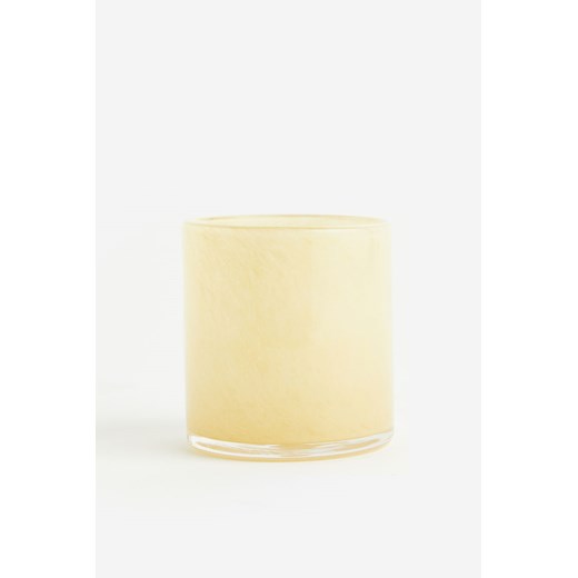 H & M - Mały świecznik ze szkła - Żółty ze sklepu H&M w kategorii Świeczniki - zdjęcie 169596015