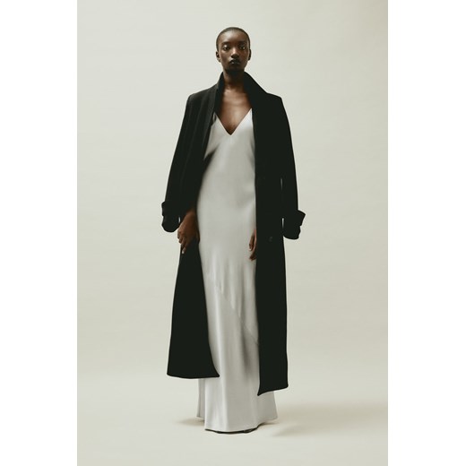 H & M - Jedwabna sukienka na ramiączkach - Szary H & M L H&M