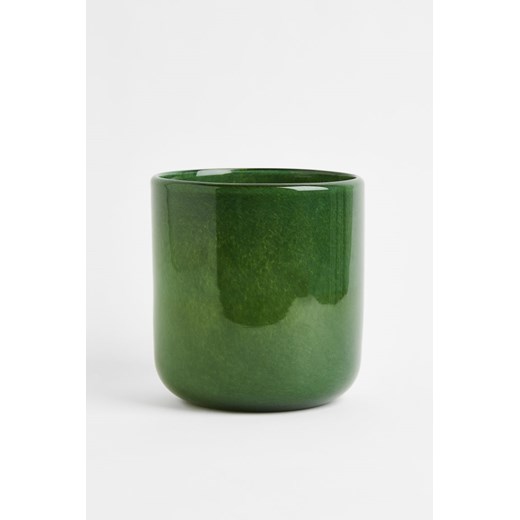 H & M - Szklana osłonka na doniczkę - Zielony ze sklepu H&M w kategorii Doniczki i osłonki - zdjęcie 169596188