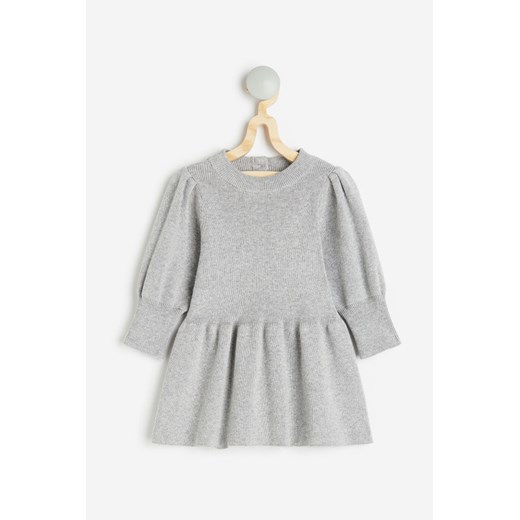 H & M - Dzianinowa sukienka - Szary H & M 56 (1-2M) H&M