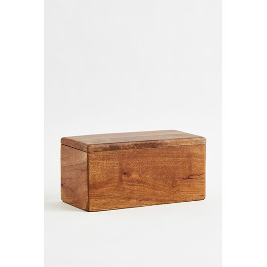 H & M - Drewniany pojemnik z pokrywką - Beżowy ze sklepu H&M w kategorii Pudełka i pojemniki - zdjęcie 169596309