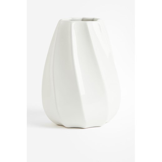 H & M - Duży wazon z kamionki - Biały ze sklepu H&M w kategorii Wazony - zdjęcie 169596568