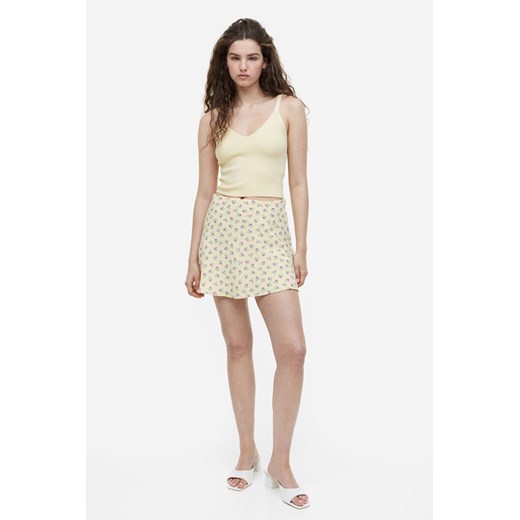 H & M - Wzorzysta spódnica trapezowa - Żółty ze sklepu H&M w kategorii Spódnice - zdjęcie 169596716
