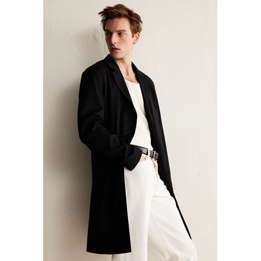 H & M - Płaszcz Slim Fit - Czarny ze sklepu H&M w kategorii Kurtki męskie - zdjęcie 169596786