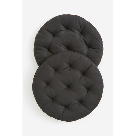 H & M - Okrągła poduszka na krzesło 2-pak - Szary ze sklepu H&M w kategorii Tekstylia ogrodowe - zdjęcie 169596886