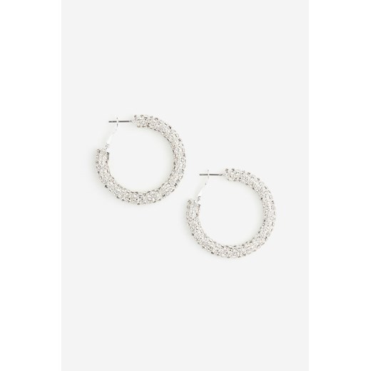 H & M - Kolczyki ze strassem - Srebrny ze sklepu H&M w kategorii Kolczyki - zdjęcie 169596918