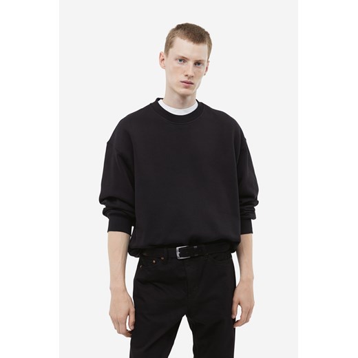 H & M - Bawełniana bluza Oversized Fit - Czarny ze sklepu H&M w kategorii Bluzy męskie - zdjęcie 169597167