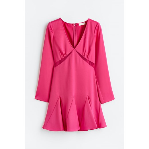 H & M - Sukienka z satynowej krepy - Różowy ze sklepu H&M w kategorii Sukienki - zdjęcie 169597345