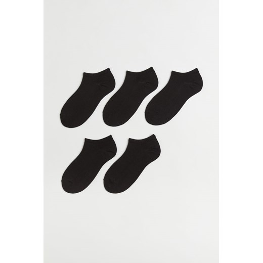 H & M - Krótkie skarpety 5-pak - Czarny ze sklepu H&M w kategorii Skarpetki damskie - zdjęcie 169597416